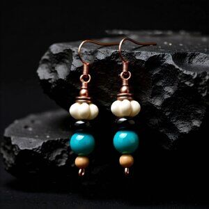 Perfect Fall & Winter Colors - Beaded Dangle Earrings - Casual Boho City Chic